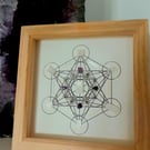 Framed Crystal Grid Art