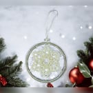 Tatted lace snowflake Christmas decoration 