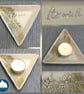 Ceramic votive holder with lace detail - Image 4