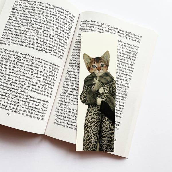 Cat Bookmark - Kitten Dressed as Cat