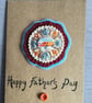 Hand Embroidered Camper Van Fathers Day Card