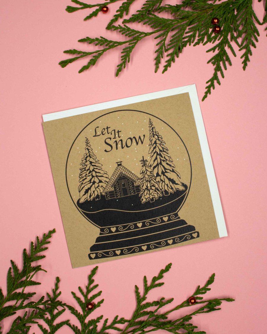 Let it snow Pack of 5 Christmas Card