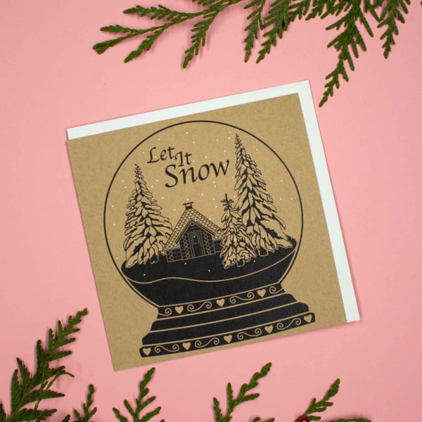 Let it snow Pack of 5 Christmas Card