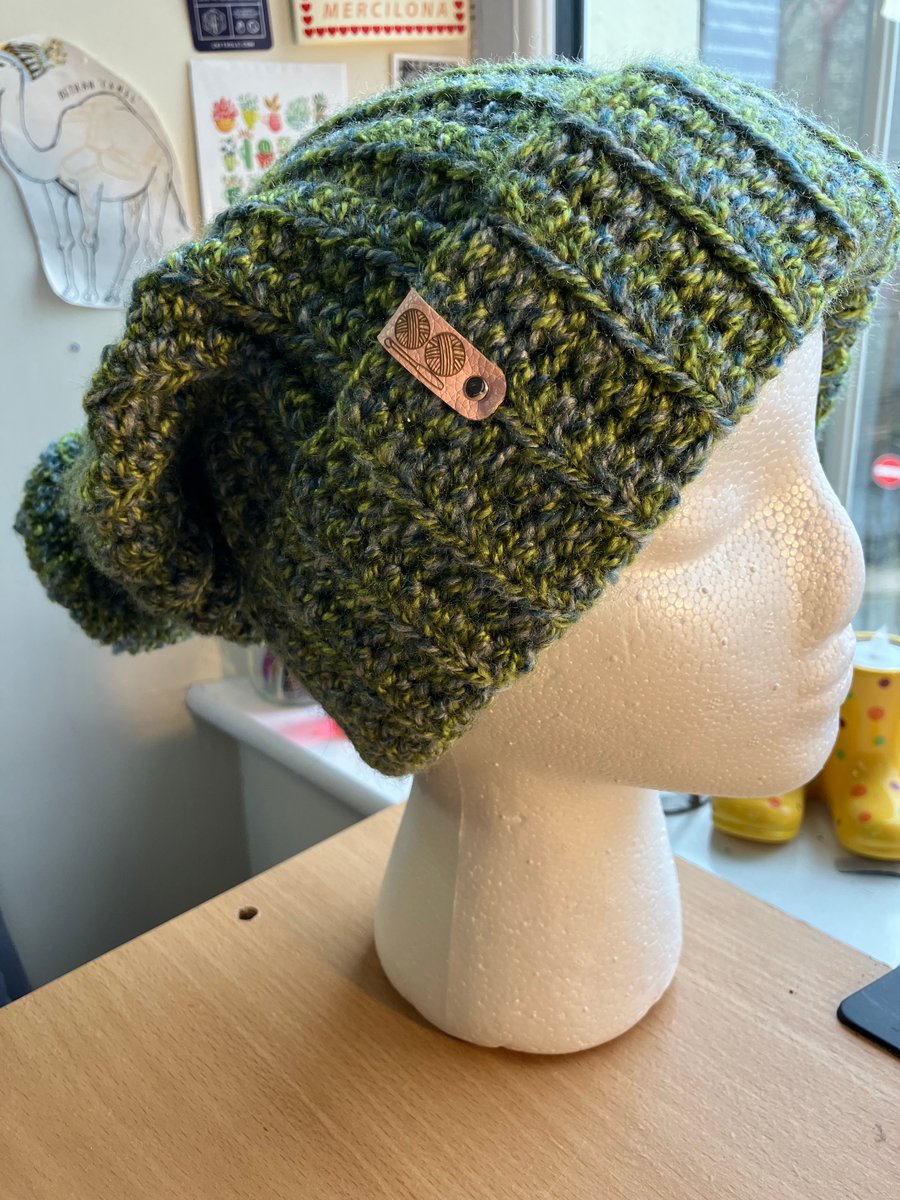 "The Glen" Crochet Schlump Beanie