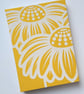 A6 HARDBACK NOTEBOOK - YELLOW ECHINACEA - Image 2