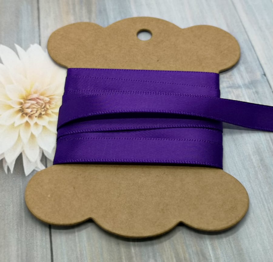  Purple Satin Ribbon 10mm