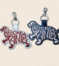 Cocker Spaniel Keyring - Dog Silhouette Word Art Accessory