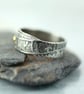 Silver Rune Ring Band With Gold Rivet - Image 5
