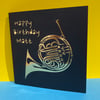 Personalised French Horn Birthday Card