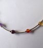 Sterling Silver and Gemstone Anklet with Rainbow coloured Chakra Crystals - Image 3