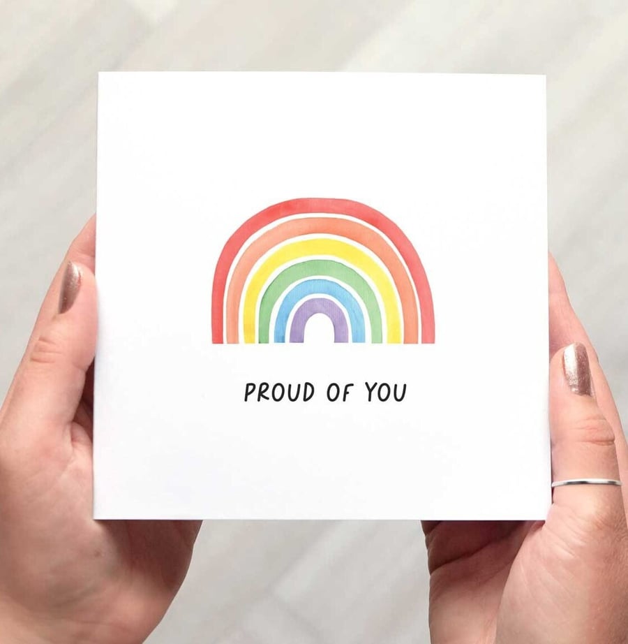 PROUD of YOU CARD. Pride Card. Friendship Card. Celebration Card.
