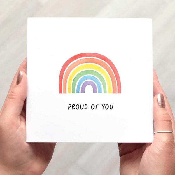 PROUD of YOU CARD. Pride Card. Friendship Card. Celebration Card.