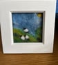 Original Sheep on a hill. Needle felting 4x4" 