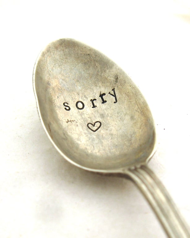 Sorry, handstamped vintage coffeespoon with heart