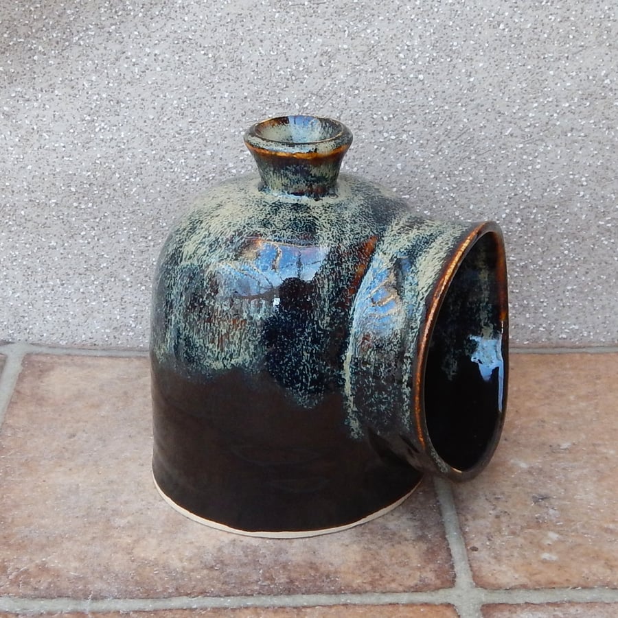Salt pig or cellar hand thrown stoneware pottery