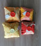 Handmade Fabric Patchwork Style Pin Cushion - Sewing Acessory
