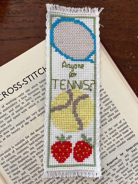 Tennis Bookmark Counted Cross Stitch Kit