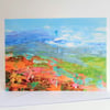 Abstract landscape greeting card