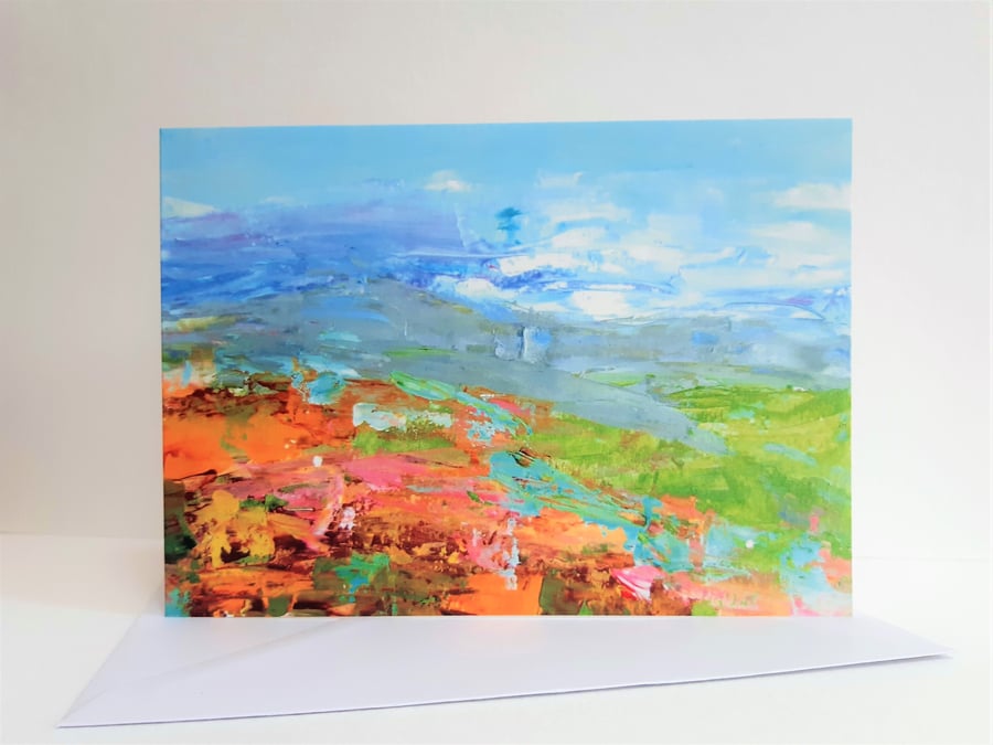 Abstract landscape greeting card