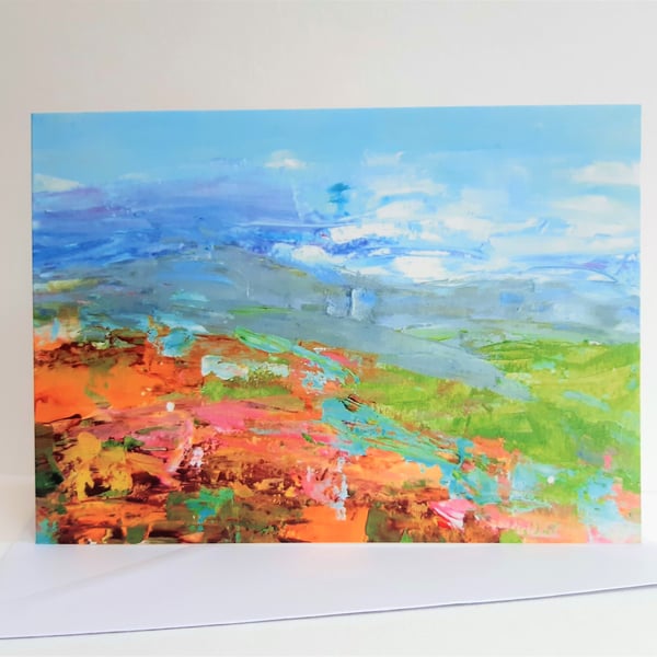 Abstract landscape greeting card