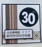 Square washi tape 30th birthday card