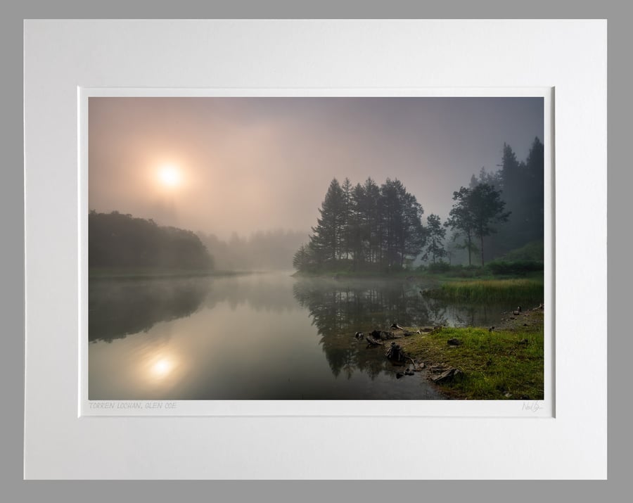 A misty Torren Lochan, Glen Coe, Highlands - A3 (50x40cm) Unframed Print