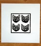 Minoan Cats Linocut - Image 2