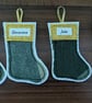 Personalised Christmas stocking hanging tree decoration  - Image 3