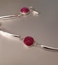 Sterling silver and ruby bracelet - Image 5