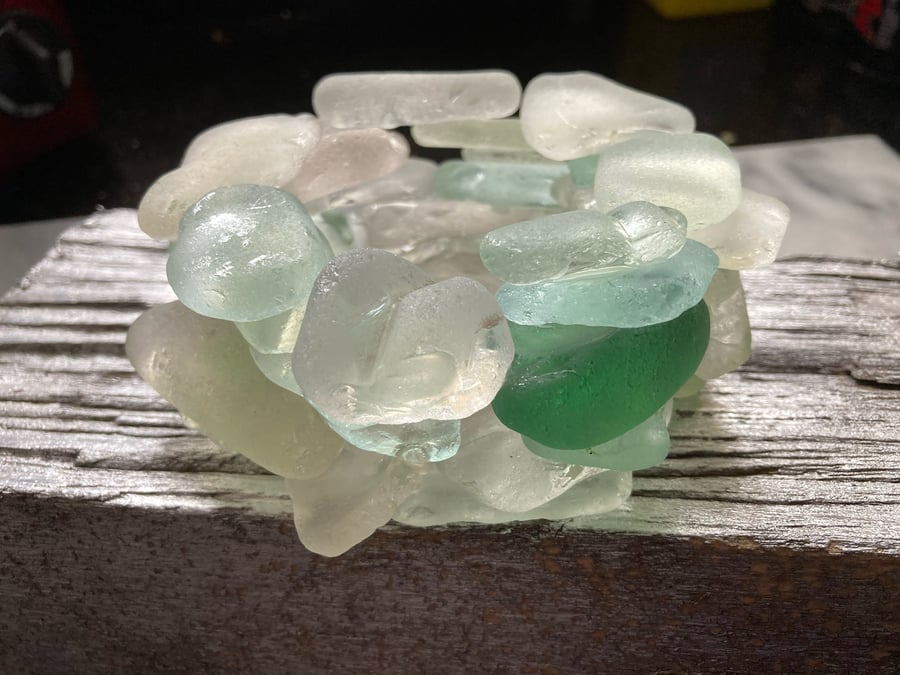 Seaglass tealight holder
