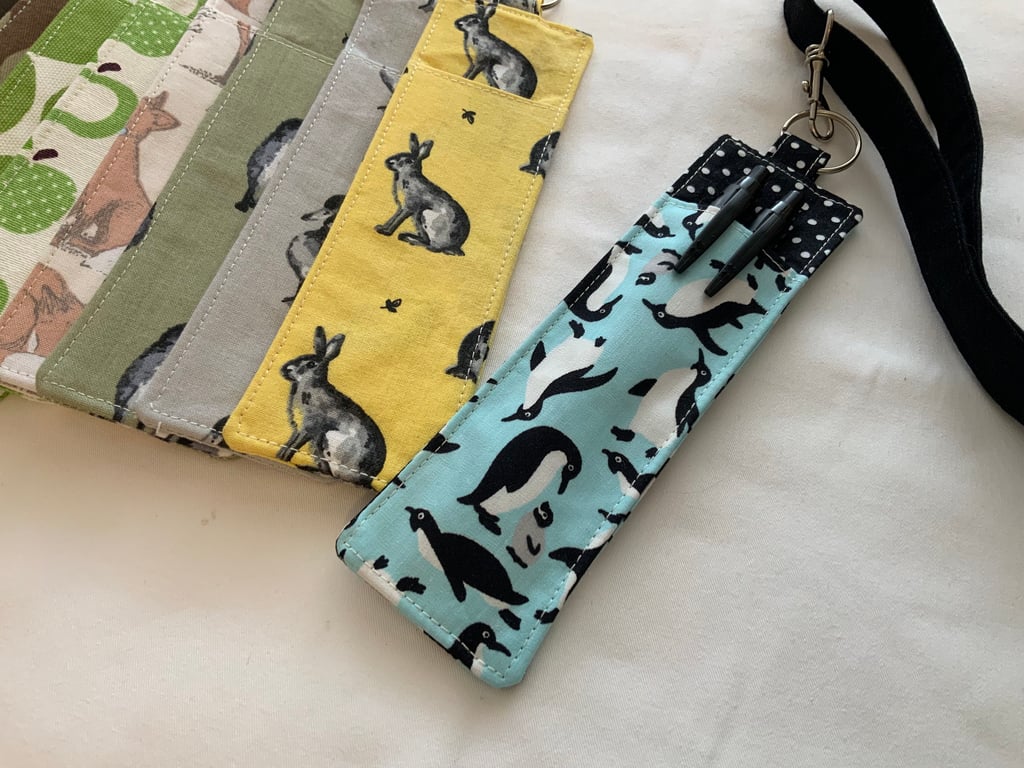 Lanyard Pen Holder, Fabric Pen Holder, Teachers Gift, Office Gift