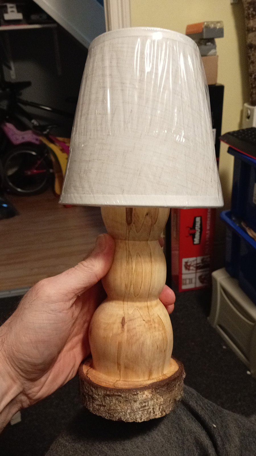 Wood Turned Table Lamp