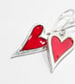 My Quirky Heart Studs Red Enamel - Image 2