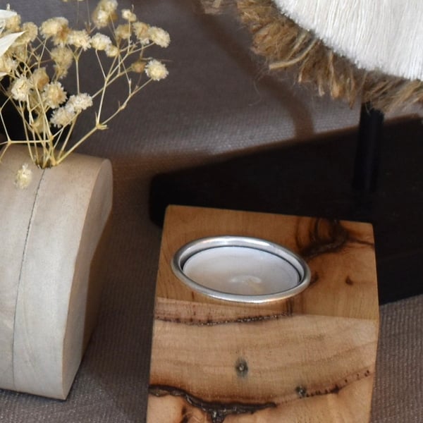 Upcycled Red Cedar Tealight Holder