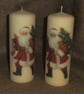 Decorated Candle Vintage Father Christmas Santa Tree Gifts Names Decoupage  - Image 5