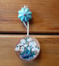 Snowdrops Round Wooden Decoration - Image 2