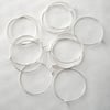 12 x Silver Plated 25 mm Wine Glass Charm - Earring Hoops