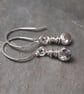 Silver Earrings, silver pebble earrings - Image 1