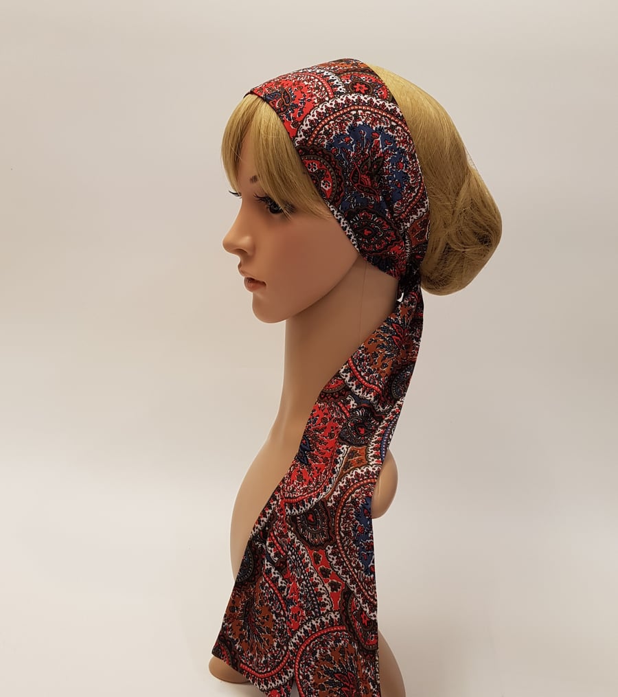 Extra long hairband, skinny self tie head scarf, hair wrap, head wrap,bandanna