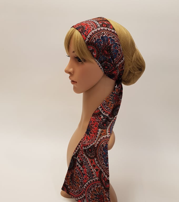 Extra long hairband, skinny self tie head scarf, hair wrap, head wrap,bandanna