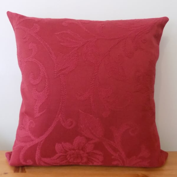 Laura Ashley Cushion Cover, Raspberry 'Fleur' Throw Pillow, 16", 18", Zip