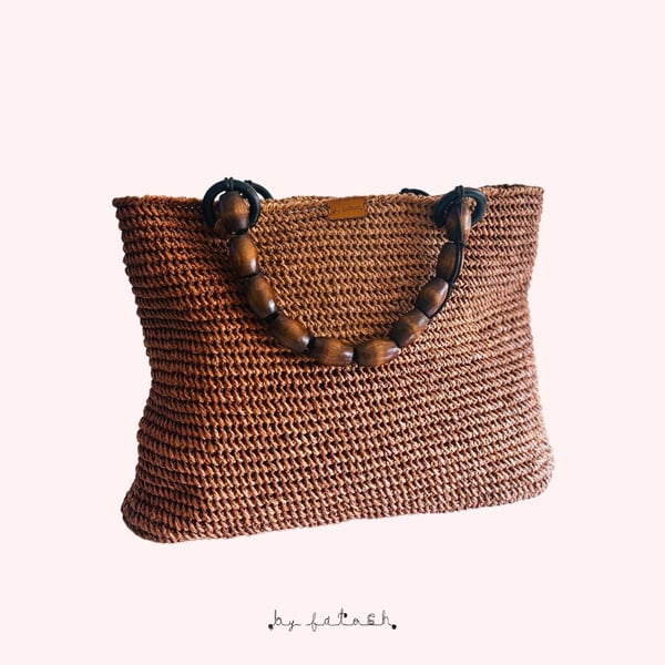 Granny Square Bag, Crochet Handle Bag, Crochet Bag, Boho Bag, Beach Bag, Shoulde
