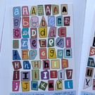 Mini Ransom Letters -kiss cut sticker sheets