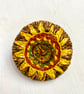 Hand Embroidered Sunflower Brooch - Image 1