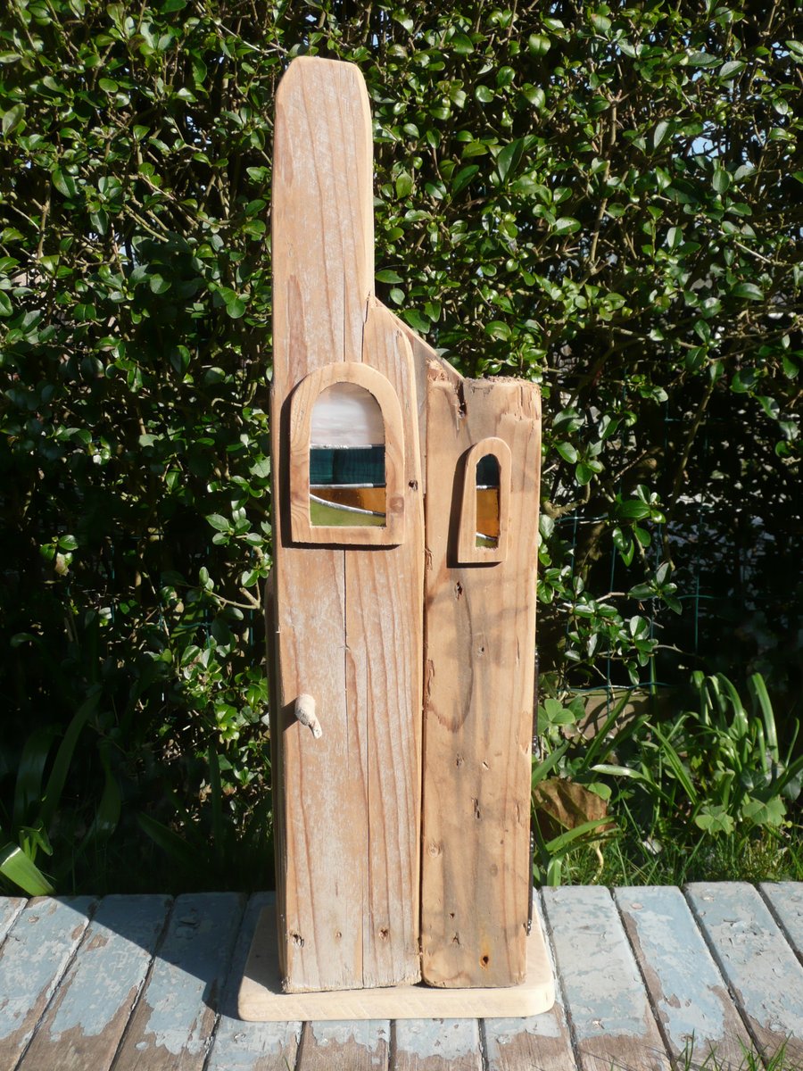 ILLUMINATED DRIFTWOOD CUPBOARD