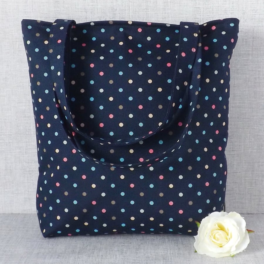 Tote bag, shopping bag, spotty bag