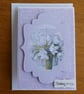 Thinking of You Card - Lilac with Tulips