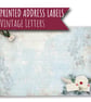 Printed self-adhesive address labels, vintage letters, letter writing - Image 1