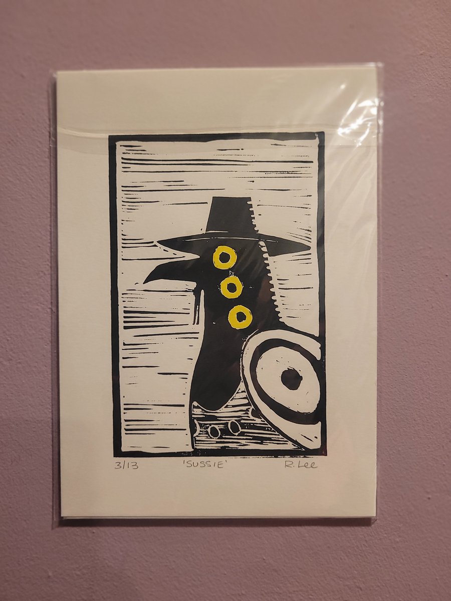 Sussie K-Pop Magpie A5 Lino Print 