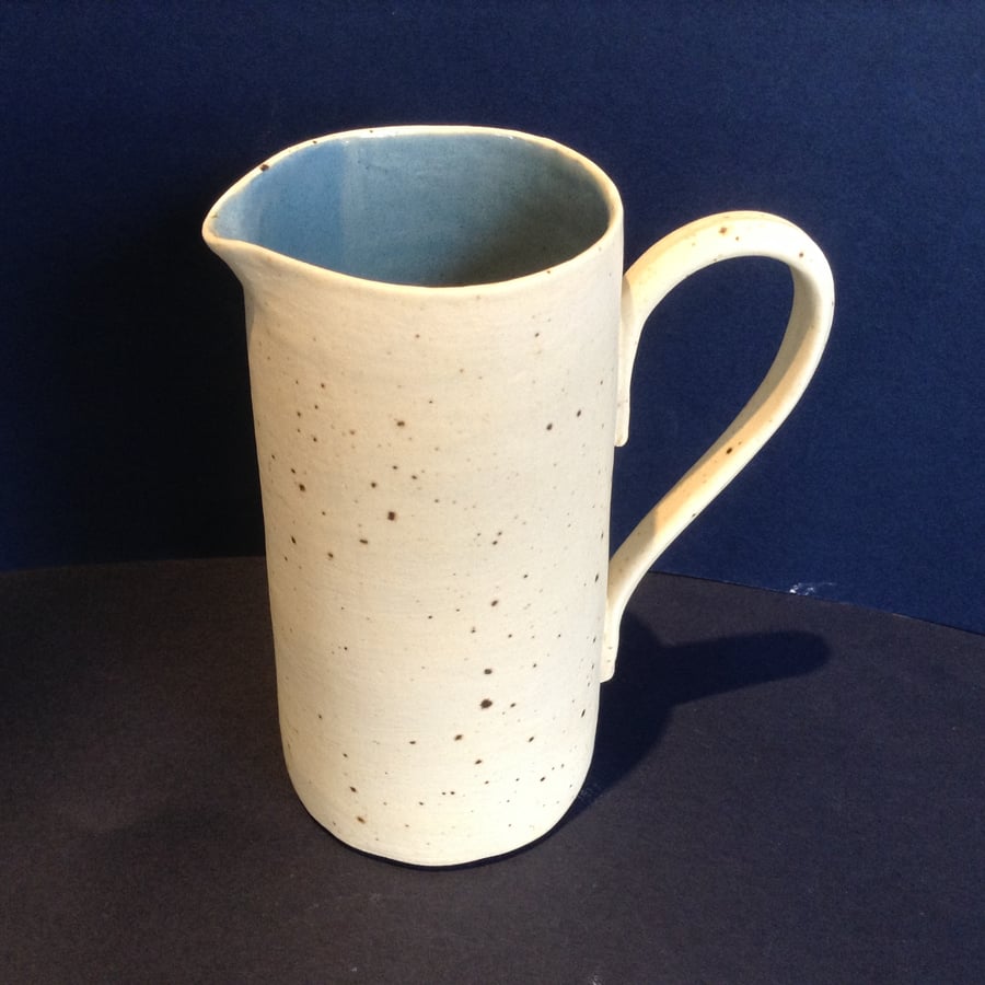 MACKAIG.. Medium Blue and Cream Breakfast jug